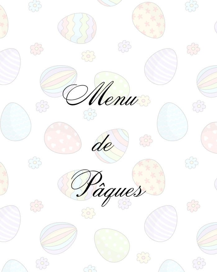 Menu de Pâques 2026