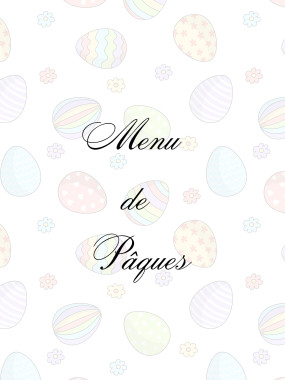 Menu de Pâques 2026