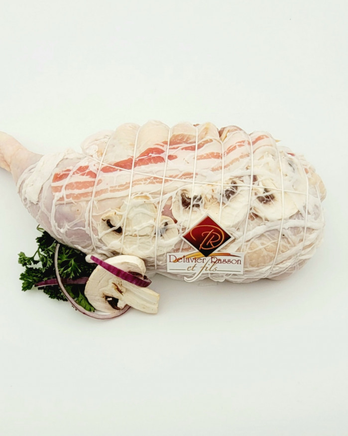 Demi chapon désossé farci au foie gras ( 6/7 personnes)