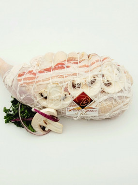 Demi chapon désossé farci au foie gras ( 6/7 personnes)